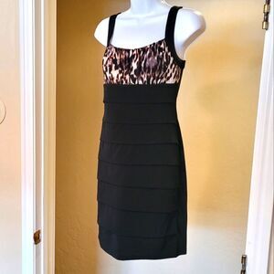 En Focus Animal Print Sheath Bra Dress